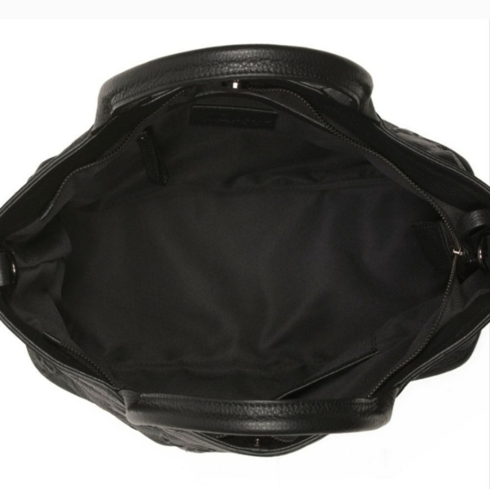IO Pelle Italia Black Skull Embossed Tote Bag - Picture 7 of 7